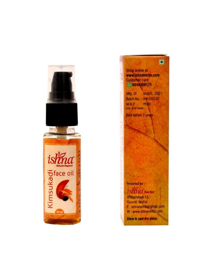 Ishna Kimsukadi Oil for Face | Sutailble for All Types of Skin | Ayurvedic Formulated Oil | Face Oil for Night Use - Image 3