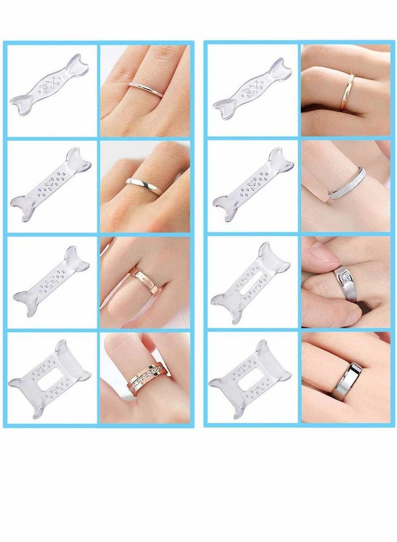 Y&D Ring Size Adjuster Invisible Adjuster for Loose Rings with 6 Sizes Fit Any Guard Spacer Reducer Spacer With Wiping Cloth 12 Pcs - Image 2