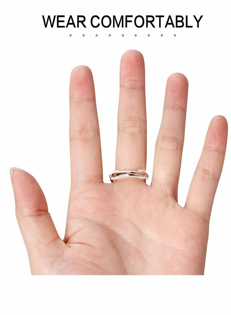 Y&D Ring Size Adjuster Invisible Adjuster for Loose Rings with 6 Sizes Fit Any Guard Spacer Reducer Spacer With Wiping Cloth 12 Pcs - Image 4