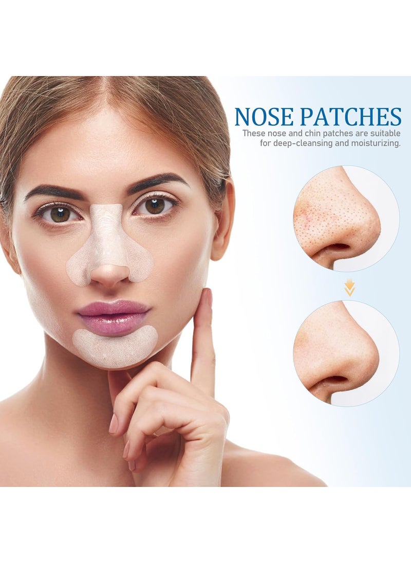 minkissy 200 Pcs Sticker Paper Nose Patches for Blackheads Chin Cleansing Patches T Zone Skin Care Nose Pore Patches Nose Patches for Pores Nose Pore Strips Cotton Pad for Nose Pure Cotton White  - Image 4