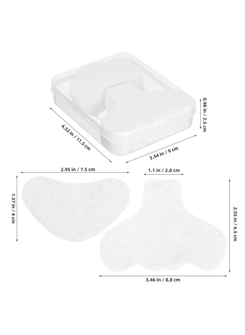 minkissy 200 Pcs Sticker Paper Nose Patches for Blackheads Chin Cleansing Patches T Zone Skin Care Nose Pore Patches Nose Patches for Pores Nose Pore Strips Cotton Pad for Nose Pure Cotton White  - Image 2