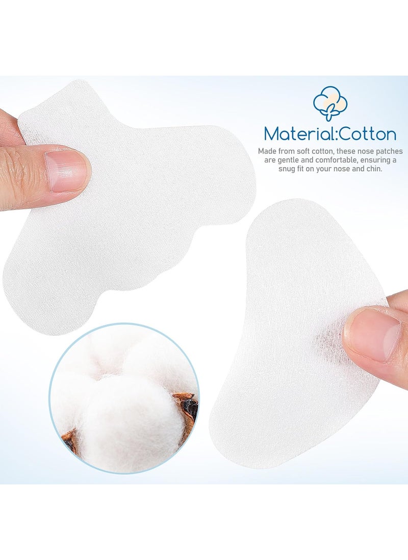 minkissy 200 Pcs Sticker Paper Nose Patches for Blackheads Chin Cleansing Patches T Zone Skin Care Nose Pore Patches Nose Patches for Pores Nose Pore Strips Cotton Pad for Nose Pure Cotton White  - Image 3