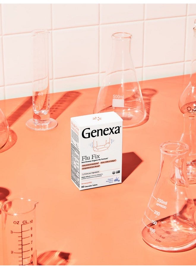 Genexa Flu Fix 180 Tablets (3Pk) Multisymptom Flu Medicine Organic Gluten Free & Nongmo Homeopathic Remedies  - Image 3