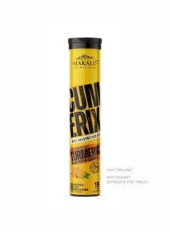 MAKALU Makalu Cumerix 100% Organic | Antioxidant Effervescent Tablet | Turmeric & Black Pepper dietary effervescent drink (Pack of 1)  - Image 1