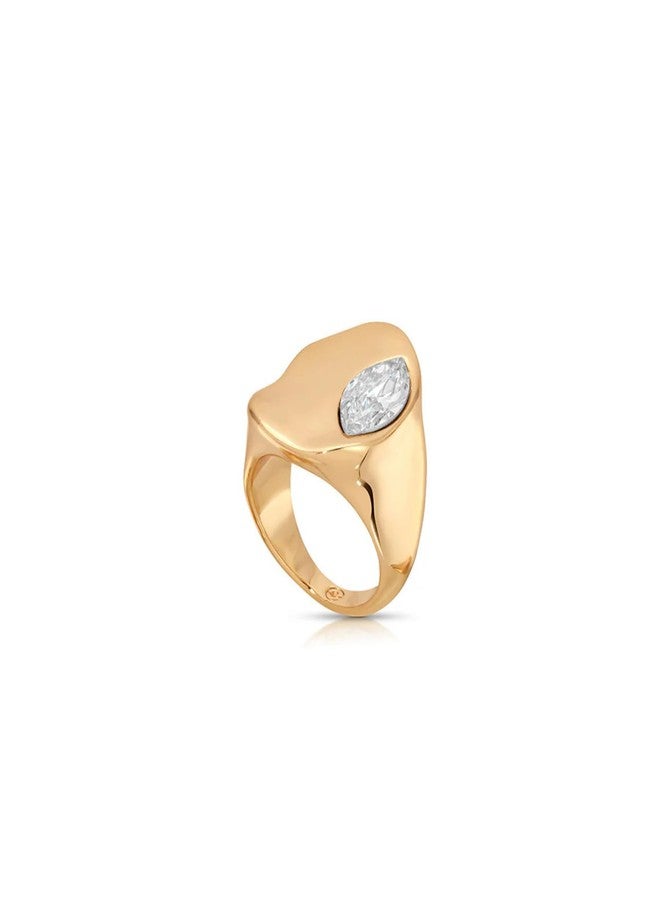 Ettika Liquid Crystal Statement Ring, Gold Rings, Womens 18k Gold Plated Ring. Chunky Golden Ring, Gifts For Women. Size 7 - Image 5