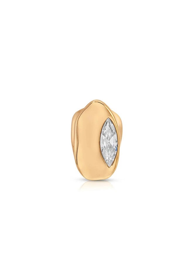 Ettika Liquid Crystal Statement Ring, Gold Rings, Womens 18k Gold Plated Ring. Chunky Golden Ring, Gifts For Women. Size 7 - Image 1