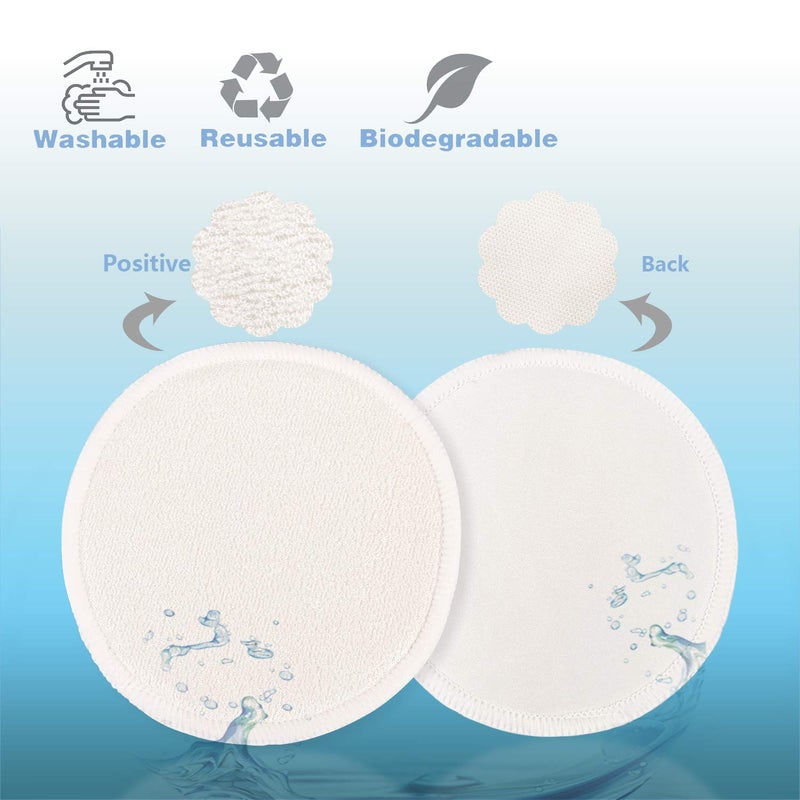 Phogary 14PCS Washable Nursing Pads, Reusable Organic Bamboo Breast Pads with Laundry Bag and Storage Bag - Soft, Absorbent, Hypoallergenic, Eco Pads for Breastfeeding - Image 5