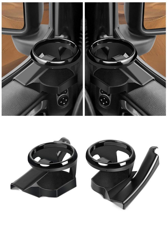Savadicar Door Cup Holder Compatible with 2018-Present Jeep Wrangler JL 4XE & Gladiator JT, Supports Cup & Bottles Up to 30 oz Size, Extension Accessories for Jeep Door, 2 PCs - Image 1