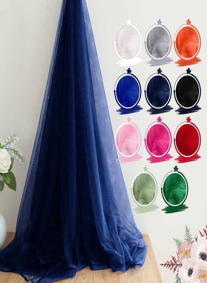 SiinvdaBZX Navy Blue Tulle Fabric Roll, 54 Inch x 3 Yards Soft Drape Tulle Netting Fabric for DIY Craft Tutu Skirt Bridal Veil Wedding Party Table Skirt Ceiling Decor - Image 4
