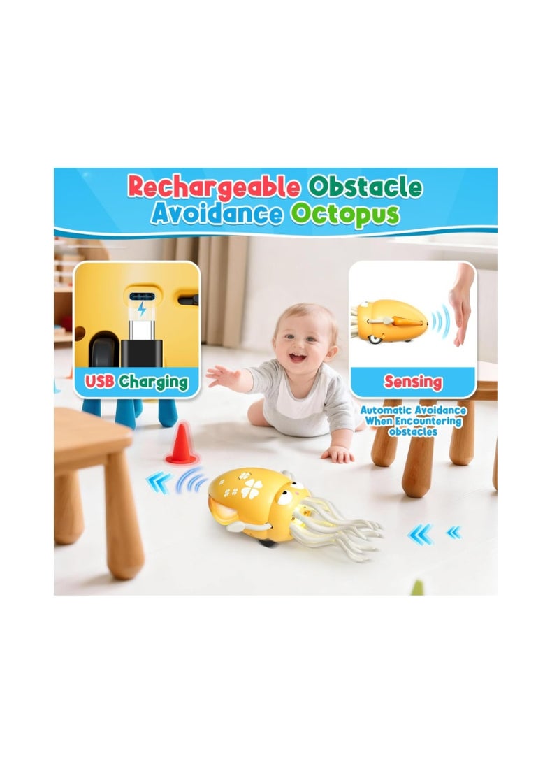 WAVISA Dancing Octopus Toy for Kids, Electric Crawling Tummy Time Rechargeable Magic Music Squid for 1 2 3 4 5 6 Year Old Boy Girl - Image 5