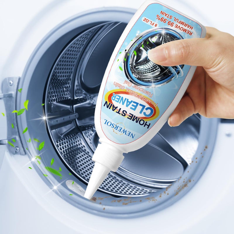 Black Stain Remover Gel Washing Machine Cleaner Front Loader Grout Cleaner Home Stain Removal Gel for Washer Kitchen Sink Showers Bathroom and Floor Tile 8Fl Oz - Image 1