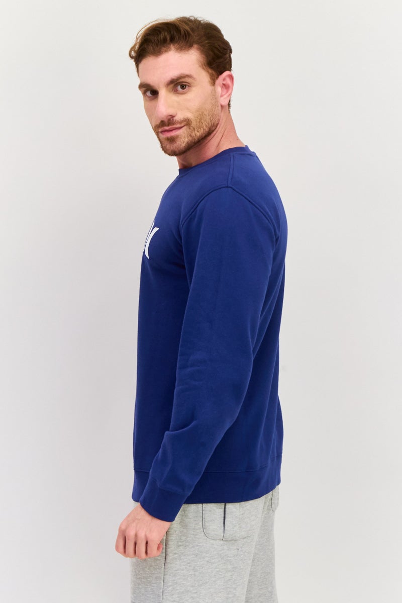 Hurley Men Sportswear Fit Long Sleeve Outdoor Sweatshirts, Navy Blue  - Image 2