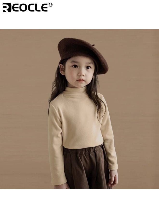 ريوكل قميص حراري للبنات بياقة عالية وتصميم الأشعة تحت الحمراء البعيدة، طبقة أساسية للأطفال مع ميزة مضادة للبكتيريا للدفء في الطقس البارد - Image 4