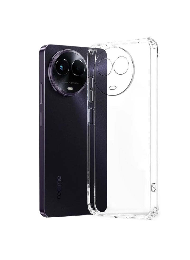 Techie Realme 11 5G TPU Soft Corner Ultra Slim Clear Case Shockproof Anti Fingerprint Transparent Protective Back Cover - Image 1