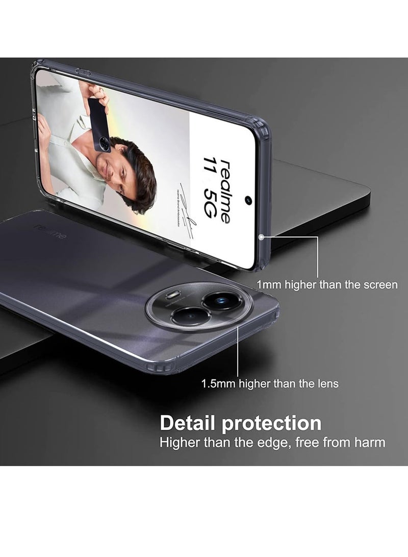 Techie Realme 11 5G TPU Soft Corner Ultra Slim Clear Case Shockproof Anti Fingerprint Transparent Protective Back Cover - Image 3