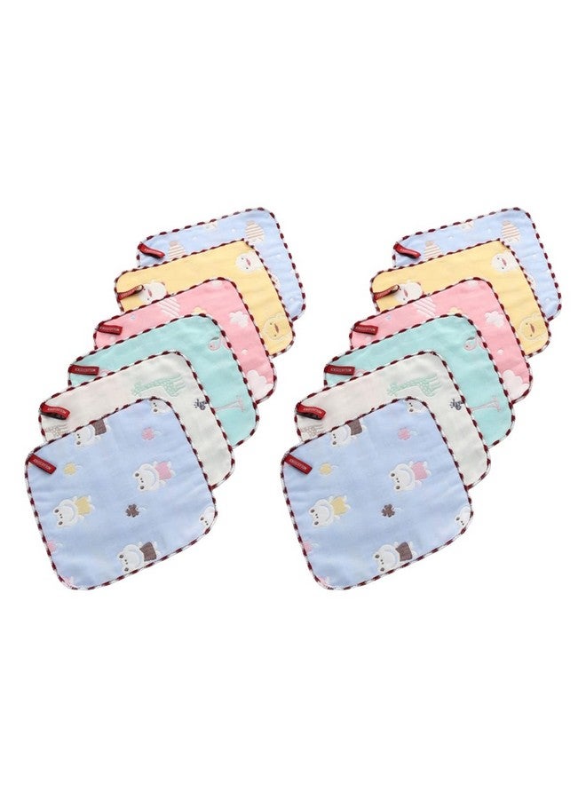 CLUZE Women's Cotton Face Towels - Square Handkerchief For Women/Kids/Girls (Multicolour) (Size 25x25 cm) (Pack Of 12) (12) - Image 5