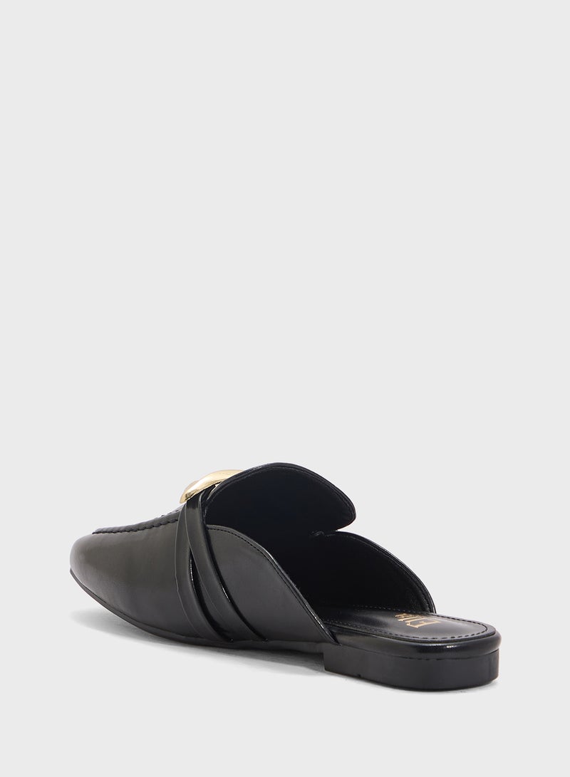 ELLA Ladies Slip On Flat Mule - Image 2