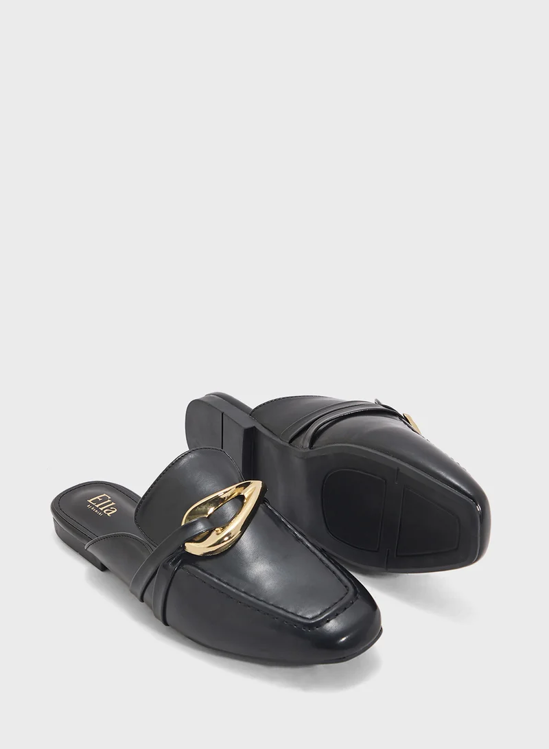 ELLA Ladies Slip On Flat Mule