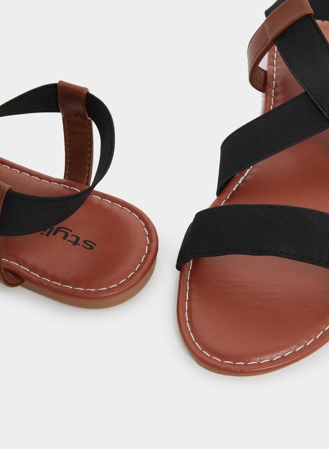 Styli Elasticated Ankle Strap Flat Sandals - Image 3