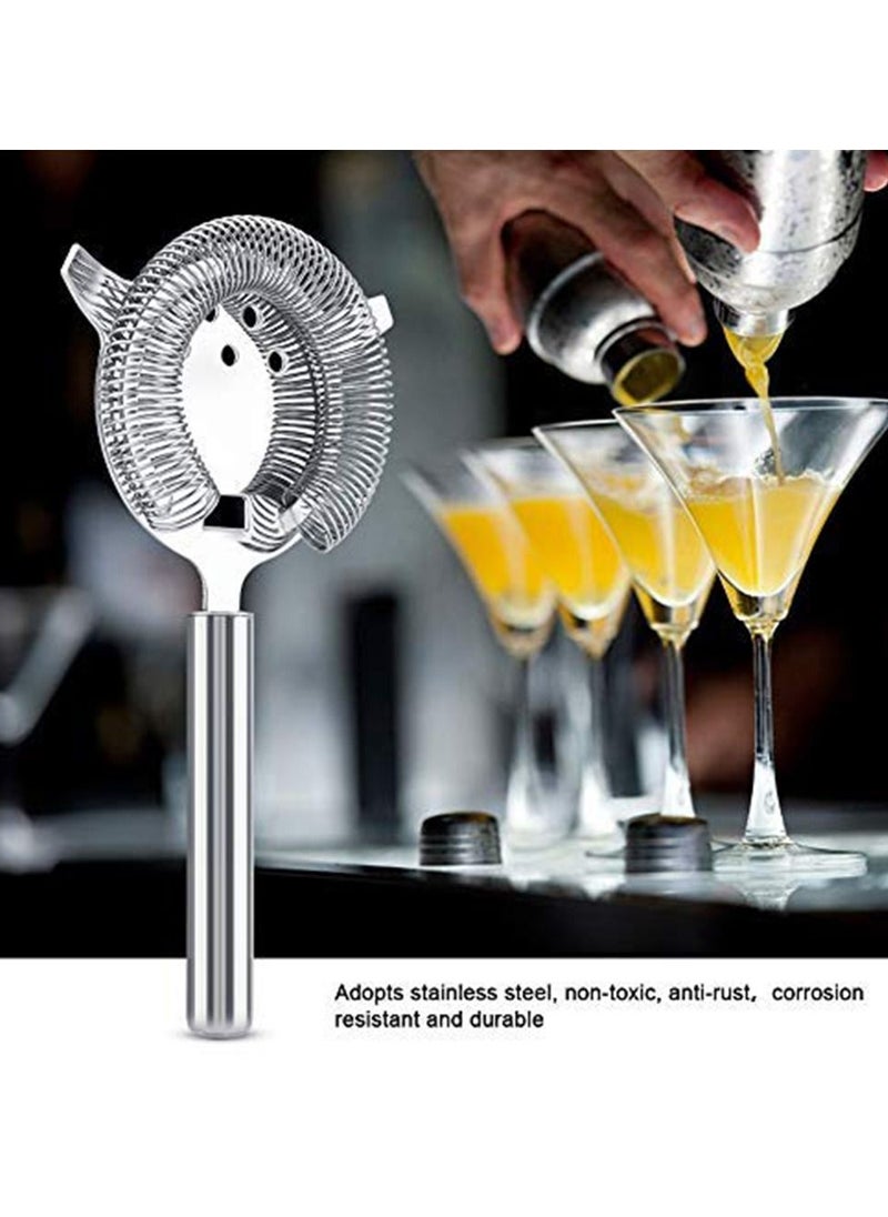 Filtering Tool Cocktail Strainer Ice Fruit Separator Filter, Rust-Resistant Drinks Strainer Ice Filter for Commercial Bartender's Supplies or Home