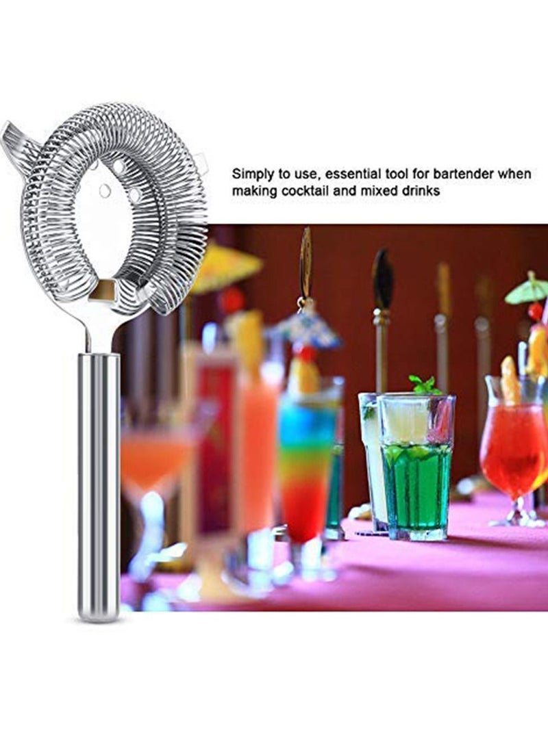 Filtering Tool Cocktail Strainer Ice Fruit Separator Filter, Rust-Resistant Drinks Strainer Ice Filter for Commercial Bartender's Supplies or Home