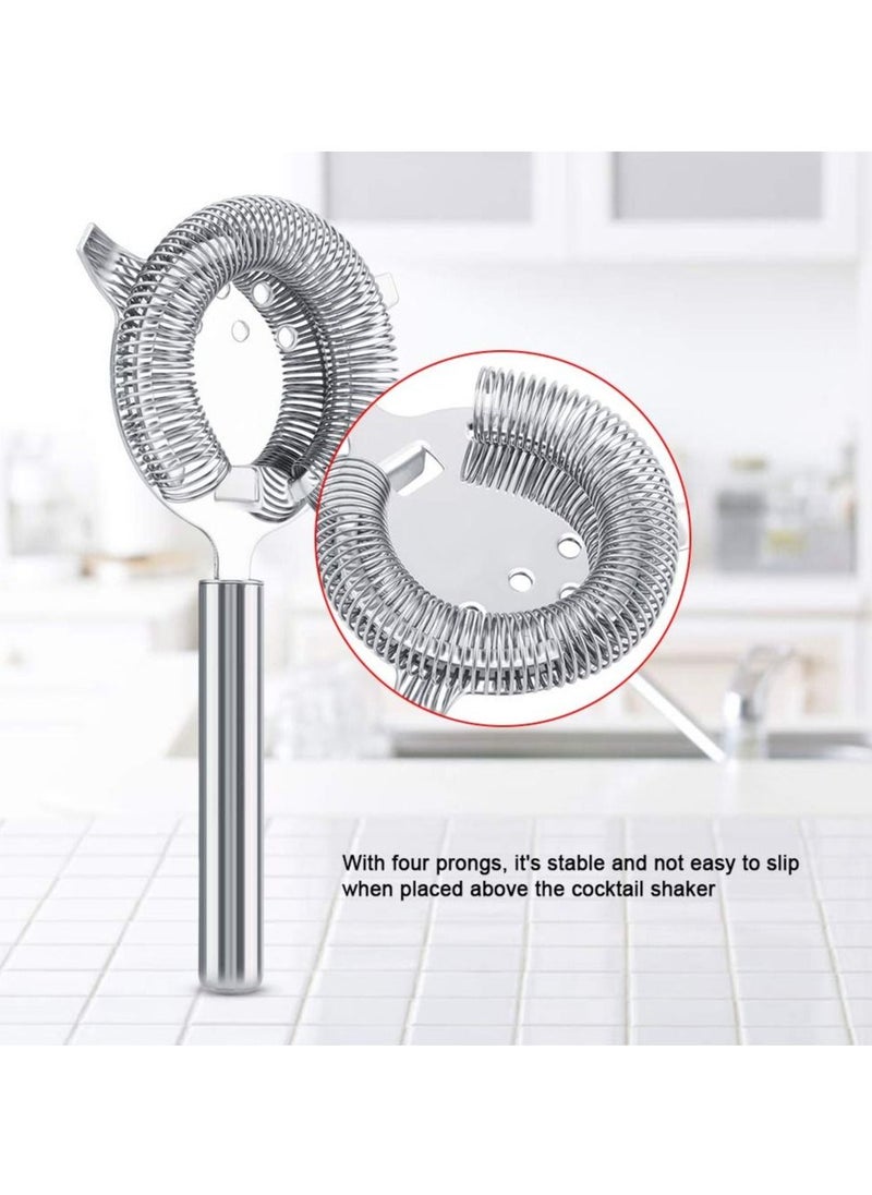 Filtering Tool Cocktail Strainer Ice Fruit Separator Filter, Rust-Resistant Drinks Strainer Ice Filter for Commercial Bartender's Supplies or Home