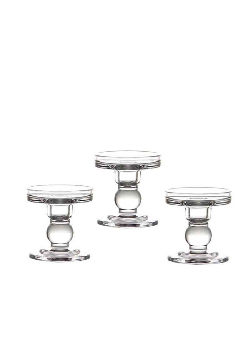 Glass Candle Holders Set of three - Image 1