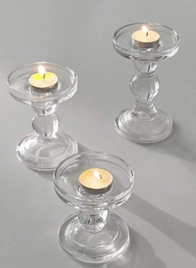 Glass Candle Holders Set of three - Image 5