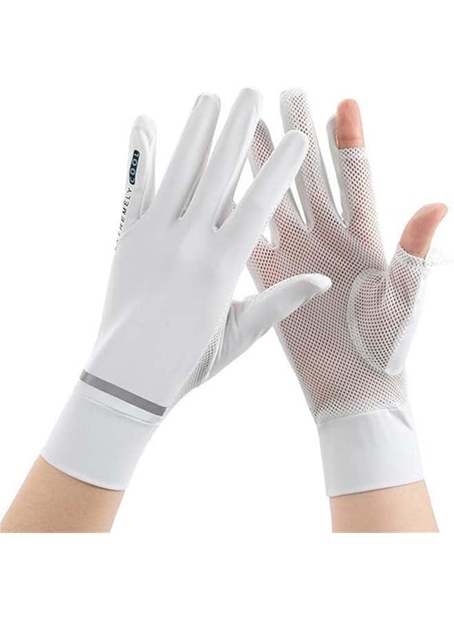 MJZ Driving gloves sun protection gloves mittens women driving gloves,  Women's Sun Protection Quick Dry Anti Slip Driving Gloves One Size  - Image 1