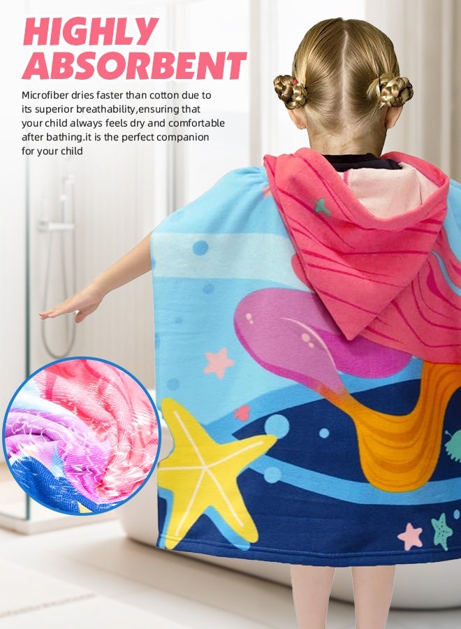 Soft Touch Toddler Pool Towel with Hood Kids Beach Towel for Boys Girls Hooded Bath Towel Wrap (60*60 cm) - Image 5