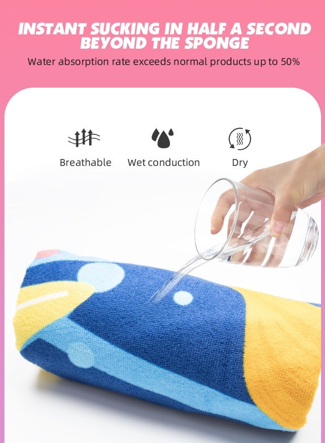 Soft Touch Toddler Pool Towel with Hood Kids Beach Towel for Boys Girls Hooded Bath Towel Wrap (60*60 cm) - Image 4