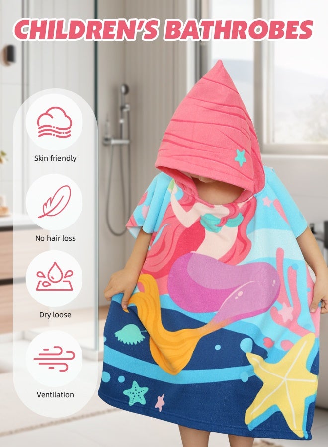 Soft Touch Toddler Pool Towel with Hood Kids Beach Towel for Boys Girls Hooded Bath Towel Wrap (60*60 cm) - Image 3