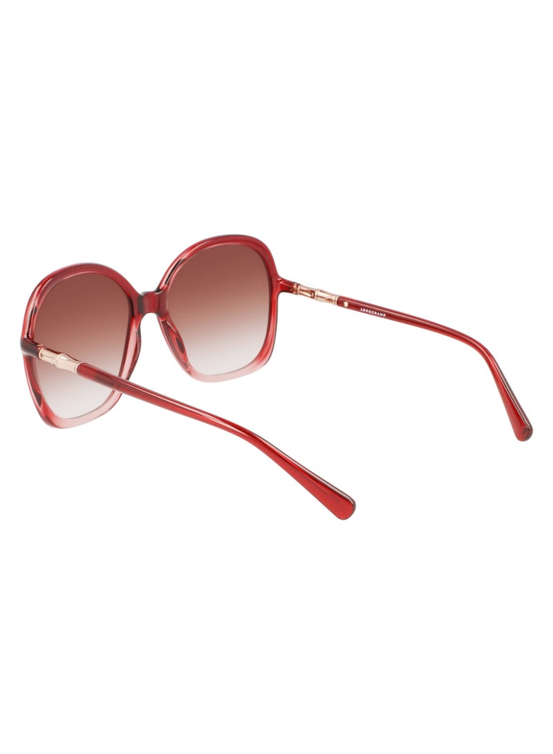 Longchamp Women's UV Protection Rectangular Shape  Sunglasses LO711S-603-5917 - Lens Size: 59 - Gradient Burgundy Pink  - Image 5