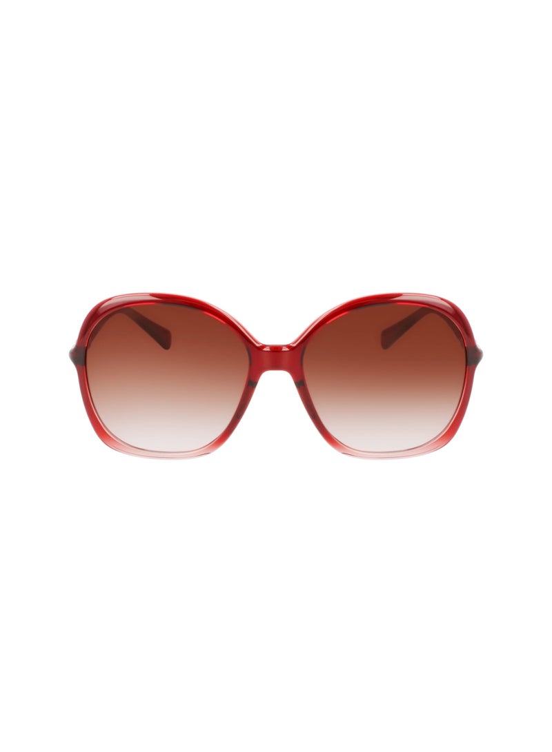 Longchamp Women's UV Protection Rectangular Shape  Sunglasses LO711S-603-5917 - Lens Size: 59 - Gradient Burgundy Pink  - Image 1