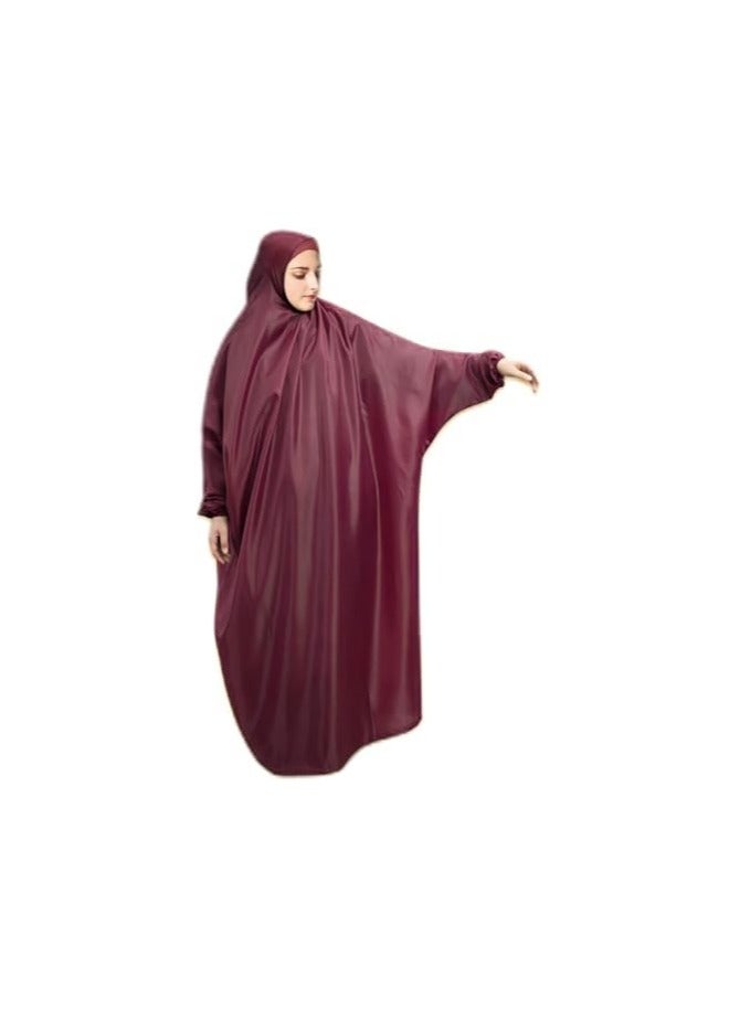 Spaceshoop A wide  long sleeved cloak made of lightweight wate resistant material that folds and is carried in its own bag - Image 2