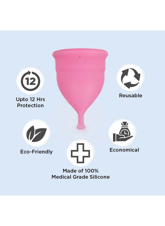 PEESAFE - Pee Safe Reusable Menstrual Cup for Women | Medium Size with Pouch | Ultra Soft, Odour & Rash Free|100% Medical Grade Silicone|No Leakage|Protection for Up to 8-10 Hours | US FDA Registered,Pack of 1 - Image 1