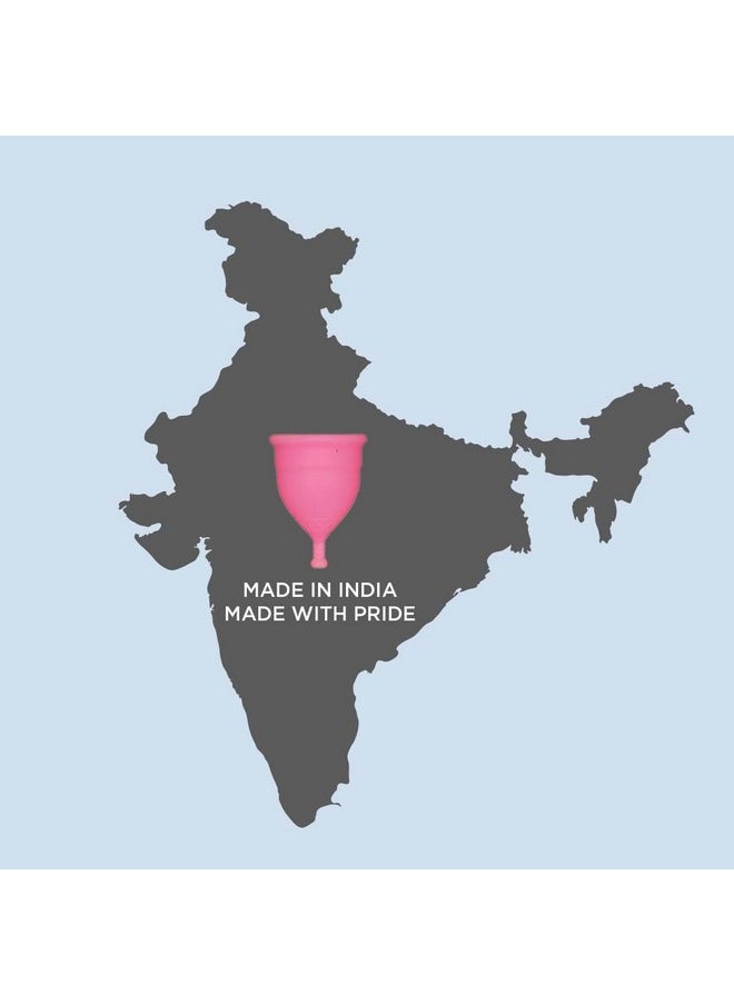 PEESAFE - Pee Safe Reusable Menstrual Cup for Women | Medium Size with Pouch | Ultra Soft, Odour & Rash Free|100% Medical Grade Silicone|No Leakage|Protection for Up to 8-10 Hours | US FDA Registered,Pack of 1 - Image 1