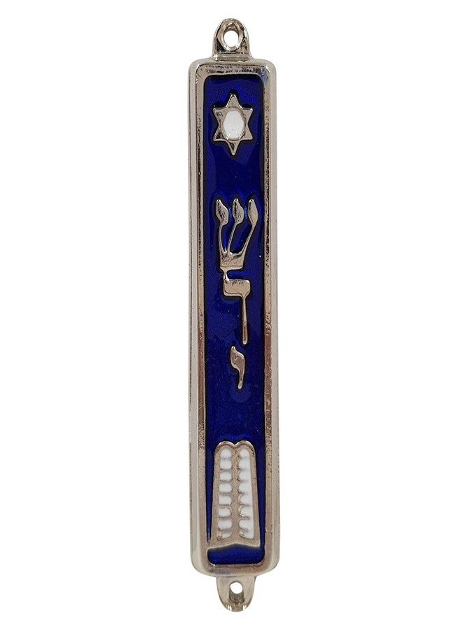 TALISMAN4U Ten Commandments MEZUZAH with Scroll Silver Tone Enamel Israel Judaica Door Mezuza 3.5 Inch - Image 5