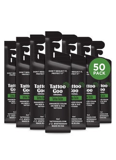 Tattoo Goo Original Aftercare Balm Bulk Individually Packaged Natural Tattoo Balm with Beeswax and Cocoa Butter Soothing Ointment Brightening Care 50 Travel Size Packets