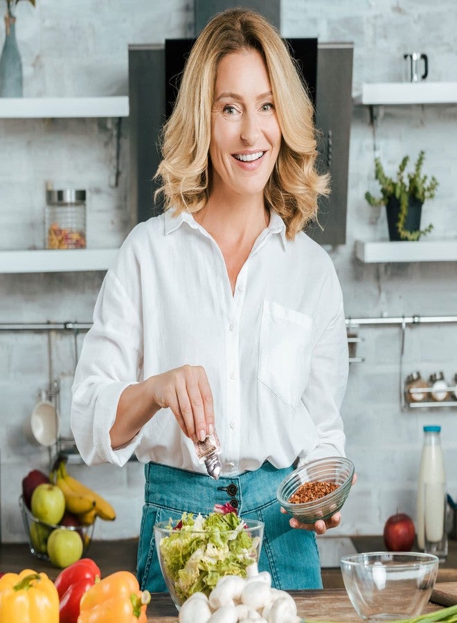 Potchen 50 Set Mini Salt and Pepper Shakers Small Salt and Pepper Shakers Bulk Clear Glass Individual Tiny Spice Seasoning Holders for Home Restaurant Kitchen Table Wedding Party Supplies(Silver) - Image 5