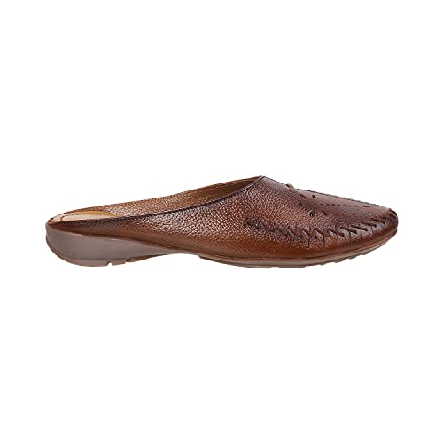 Mochi Womens Leather Tan Slip Ons (Size (3 UK (36 EU)) - Image 2