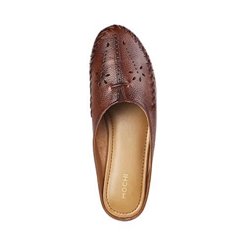 Mochi Womens Leather Tan Slip Ons (Size (3 UK (36 EU)) - Image 5