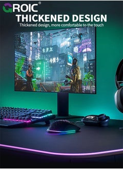 GROIC Gaming Mouse Pad with Lighting Modes, Oversize Anti-Slip Rubber Base with Waterproof Coating Mouse Mat for Computer PC Games  - Image 4