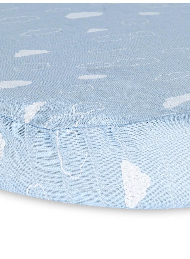 Under The Nile Muslin - Bassinet Sheet - Clouds - Organic Cotton - Image 1