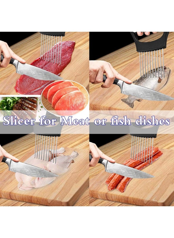 Stainless Steel Onion Holder for Slicing,Onion Slicer Holder,Onion Cutter for Slicing of Onions,Tomatoes,Avocados,Eggs and Other Vegetables,KItchen Utensils - Image 5
