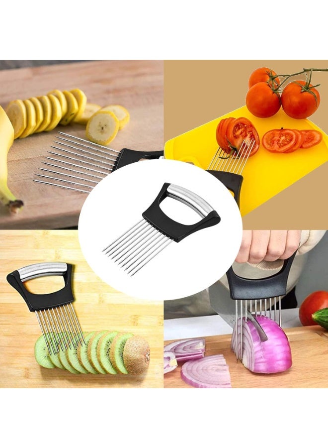 Stainless Steel Onion Holder for Slicing,Onion Slicer Holder,Onion Cutter for Slicing of Onions,Tomatoes,Avocados,Eggs and Other Vegetables,KItchen Utensils - Image 3