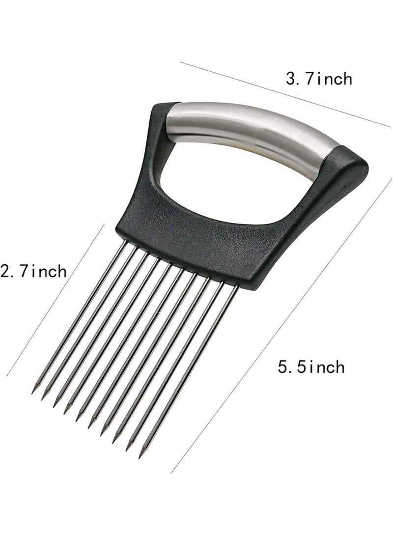 Stainless Steel Onion Holder for Slicing,Onion Slicer Holder,Onion Cutter for Slicing of Onions,Tomatoes,Avocados,Eggs and Other Vegetables,KItchen Utensils - Image 2