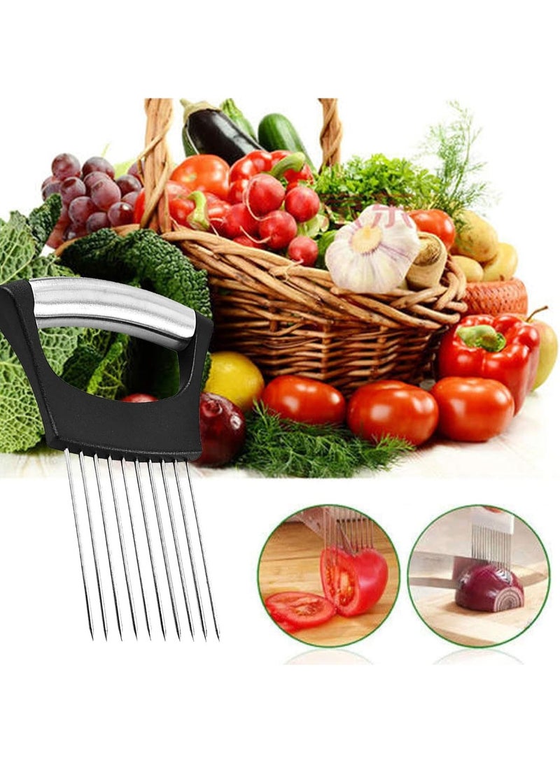 Stainless Steel Onion Holder for Slicing,Onion Slicer Holder,Onion Cutter for Slicing of Onions,Tomatoes,Avocados,Eggs and Other Vegetables,KItchen Utensils - Image 4