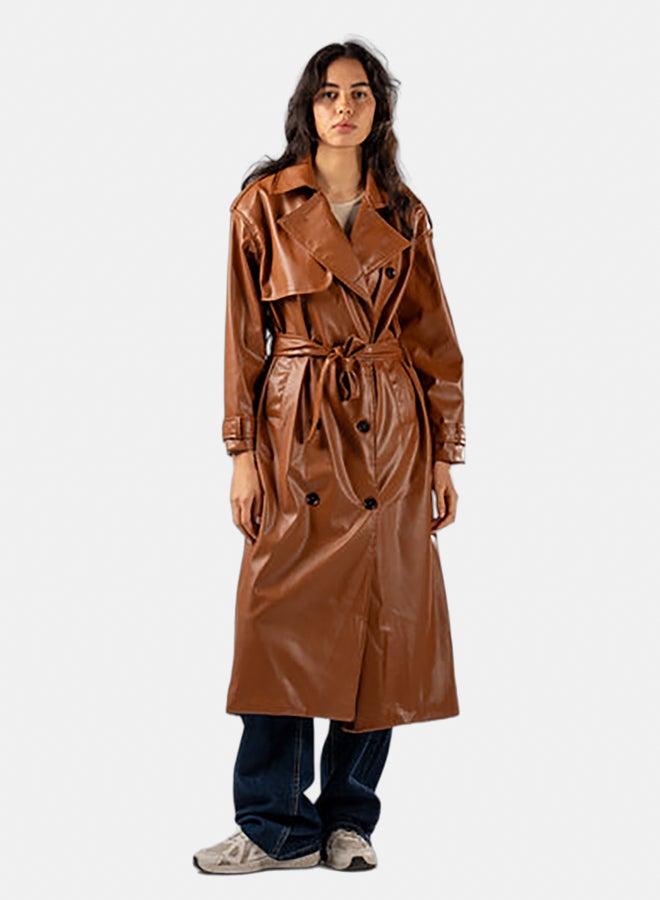 ASTK Double Breast PU Coat - Image 1