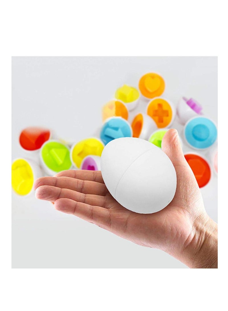 12 Pieces Egg Matching Toy, Color and Shape Sorter, Matching Egg Set, Educational Learning Recognition Skills, Educational Toy for Kids, Gift for Kids Boys Girls - Image 4